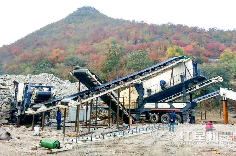 江苏南通时产100吨石料出产现场
